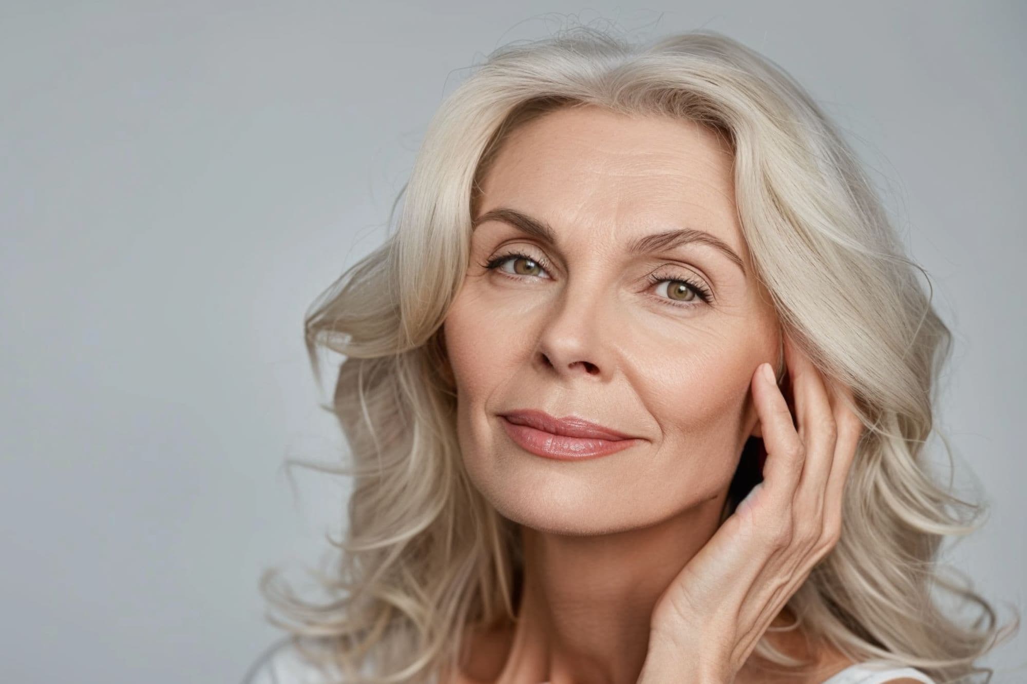 A portrait of an elegant middle-aged woman