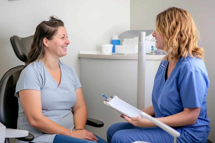 Botox Chattanooga - A woman patient talking to a medical professional